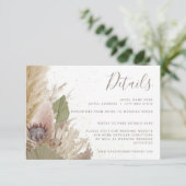 ボホパンパスグラス水彩詳細 エンクロージャーカード (スタンド正面)