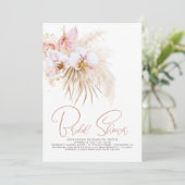 ボホパンパスグラス熱帯花ブライダルシャワー 招待状 (スタンド正面)