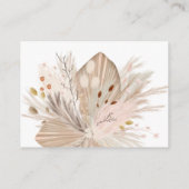 ボホパンパスグラス男女兼用おむつラッフル エンクロージャーカード (裏面)