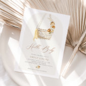 ボホパンパスグラス男女兼用ハローベイビーシャワー 招待状