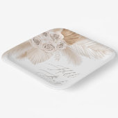 ボホパンパスグラス男女兼用赤ちゃんシャワー ペーパープレート (傾斜あり)