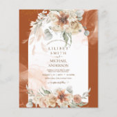 ボホパンパスグラス秋の結婚式招待状 チラシ (正面)