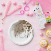 ボホパンパスグラス秋ベビーシャワー ペーパープレート (パーティー)