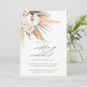 ボホパンパスグラス結婚ズの週末の日程 招待状 (スタンド正面)