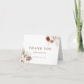 ボホパンパスグラス結婚ズサンキューカード サンキューカード (正面)