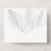 ボホパンパスグラス結婚ズ オールインワン招待状 (裏面)