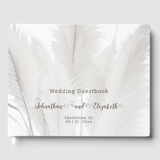 ボホパンパスグラス結婚ズ ゲストブック (正面)