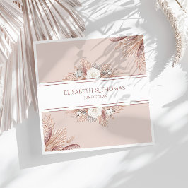 ボホパンパスグラス結婚ズ スタンダードカクテルナプキン