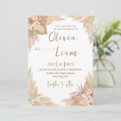 ボホパンパスグラス結婚ズ 招待状 (スタンド正面)