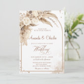 ボホパンパスグラス結婚ズ 招待状 (スタンド正面)