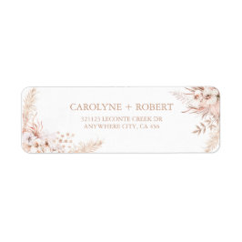 ボホパンパスグラス結婚フローラ ラベル