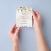 ボホパンパスグラス結婚式招待状$1未満 チラシ (手)