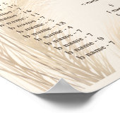 ボホパンパスグラス結婚水彩座席 ポスター (角)