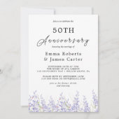 ボホパンパスグラス結婚50周年 招待状 (正面)