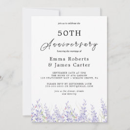 ボホパンパスグラス結婚50周年 招待状