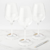 ボホパンパスグラス自然トロピカル結婚ズ ワイングラスタグ (セット)