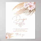 ボホパンパスグラス蘭ボヘミアンおむつラッフル ポスター (正面)