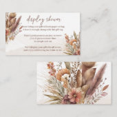 ボホパンパスグラス表示シャワー囲いカード エンクロージャーカード (正面/裏面)