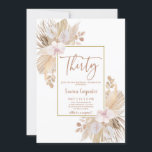 ボホパンパスグラス30th誕生日招待状 招待状<br><div class="desc">ボホパンパスグラス30th誕生日結婚式招待状</div>