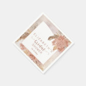 ボホパンパスグラス | アジサイブライダルシャワー スタンダードカクテルナプキン (角)