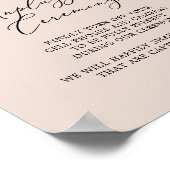 ボホパンパスグラス |ピーチのプラグ抜き式のサイン ポスター (角)