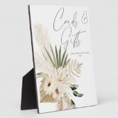 ボホパンパスグラス&ベージュフローラカードギフト1 フォトプラーク (側面)