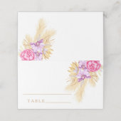 ボホパンパスグラス – 結婚ズ座席表 プレイスカード (外部開封)