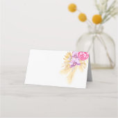 ボホパンパスグラス – 結婚ズ座席表 プレイスカード (裏面)