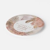 ボホパンパスグラス |赤面アジサイブライダルシャワー ペーパープレート (アングル)