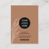 ボホパンパスグラースアースTerracotta ミニマル 名刺 (裏面)