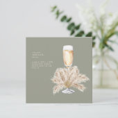 ボホパンパスシャンパンサージュ/クリームスクエアブライダルII 招待状 (スタンド正面)