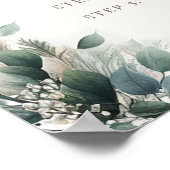 ボホパンパスセージグリーンベイビーシャワー開花バーサイン ポスター (角)