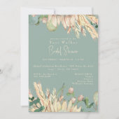 ボホパンパスセージブライダルシャワー 招待状 (正面)