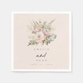 ボホパンパスダスティバラ結婚ズ スタンダードカクテルナプキン (正面)