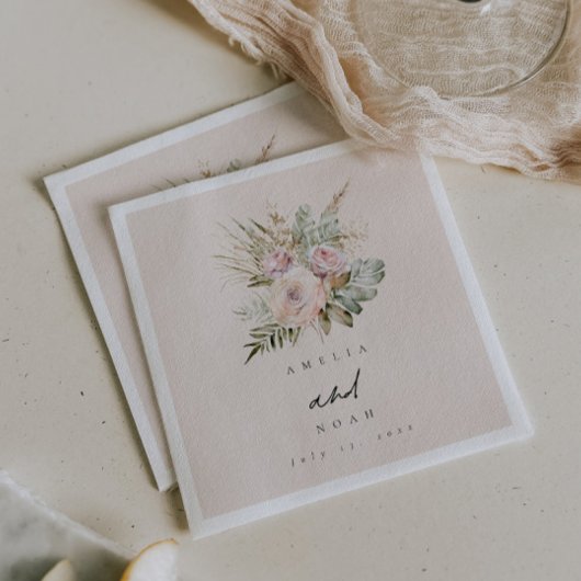 ボホパンパスダスティバラ結婚ズ スタンダードカクテルナプキン