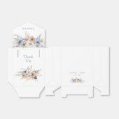 ボホパンパスダスティブルーフローラ結婚式の引き出物箱 フェイバーボックス (折り畳みなし)