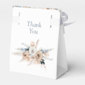 ボホパンパスダスティブルーフローラ結婚式の引き出物箱 フェイバーボックス (裏面サイド)