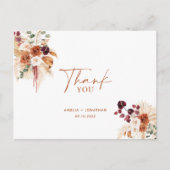 ボホパンパステラコッタありがとうはがき ポストカード (正面)