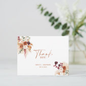 ボホパンパステラコッタありがとうはがき ポストカード (スタンド正面)