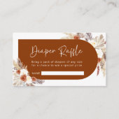 ボホパンパステラコッタグラスおむつラッフルカード エンクロージャーカード (正面)