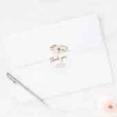 ボホパンパステラコッタフローラブライダルシャワー ラウンドシール (封筒)