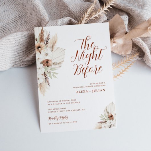 ボホパンパステラコッタフローラリハーサル 招待状