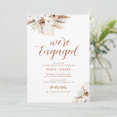 ボホパンパステラコッタフローラ婚約パーティ 招待状 (スタンド正面)