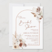 ボホパンパステラコッタブライダルシャワー招待 招待状 (正面)