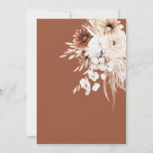 ボホパンパステラコッタブライダルシャワー招待 招待状 (裏面)