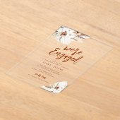 ボホパンパステラコッタ婚約 アクリル招待状 (レイダウン)