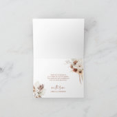 ボホパンパステラコッタ結婚のサンキューカード サンキューカード (内部)