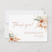 ボホパンパステラコッタ結婚のサンキューカード サンキューカード (正面)