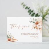 ボホパンパステラコッタ結婚のサンキューカード サンキューカード (スタンド正面)