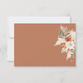 ボホパンパステラコッタ結婚のサンキューカード サンキューカード (裏面)